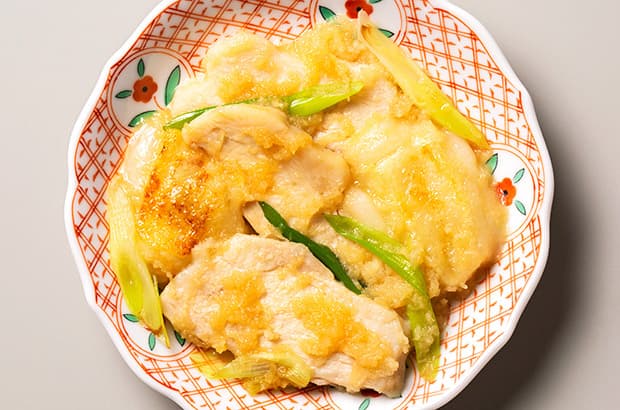 鶏と葱のからみ餅煮の完成写真
