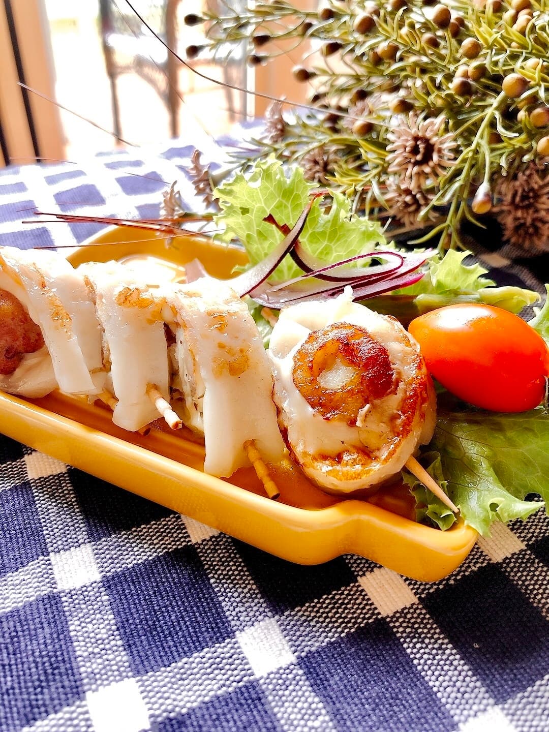 肉巻きのバジル竹輪焼きの完成写真