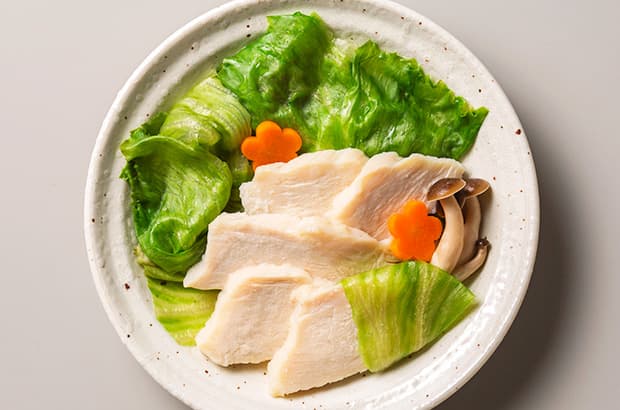 鶏レタしゃぶの完成写真