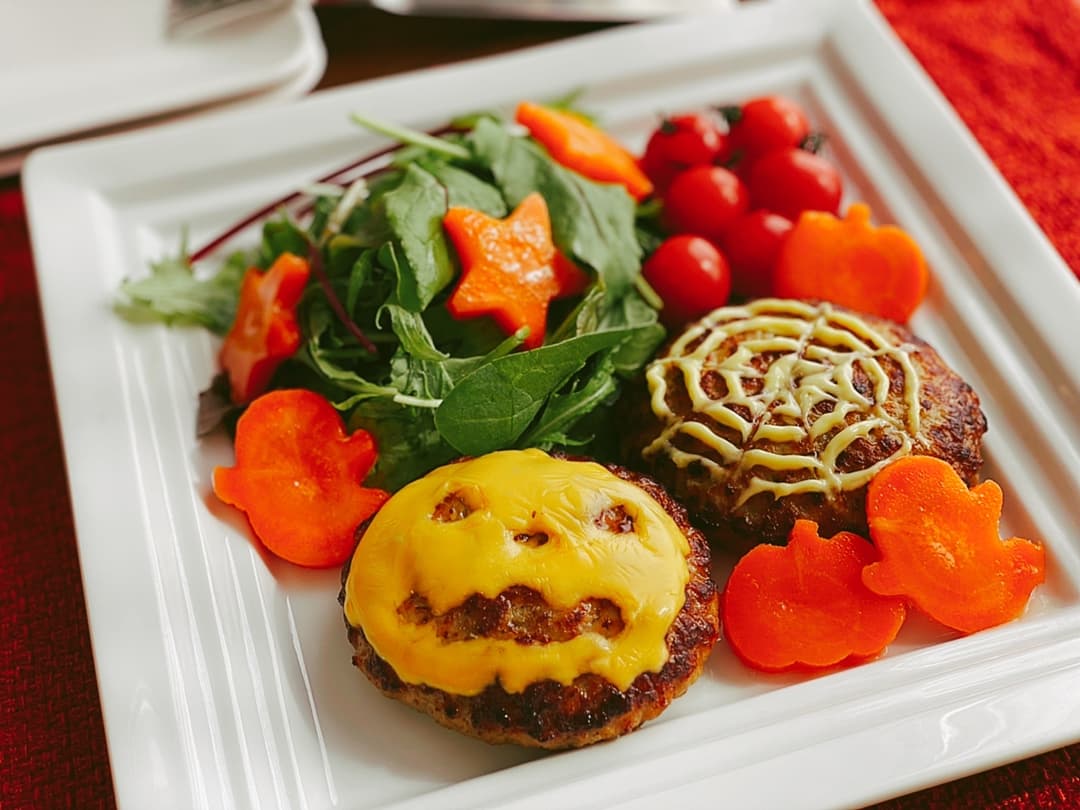 ハロウィン⭐︎ハンバーグの完成写真
