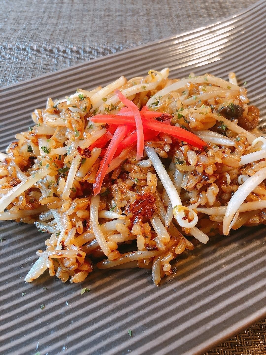 牛すき焼めしでそばめし風の完成写真