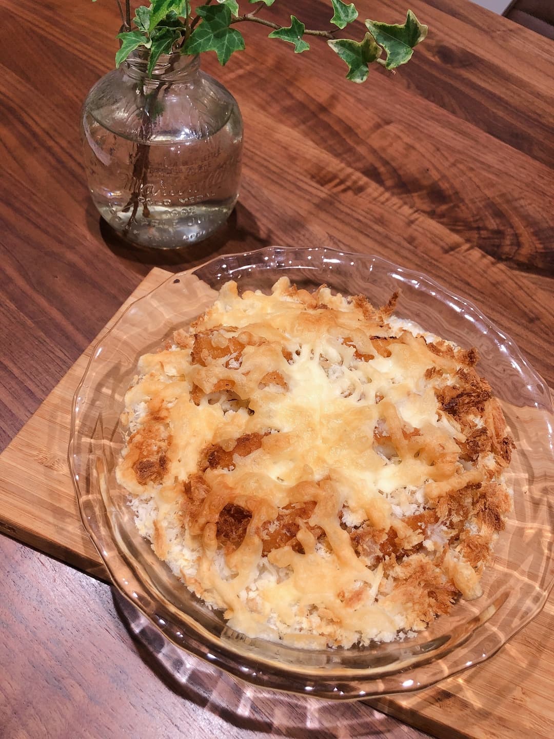 白身魚のフライとポテトのチーズ焼きの完成写真