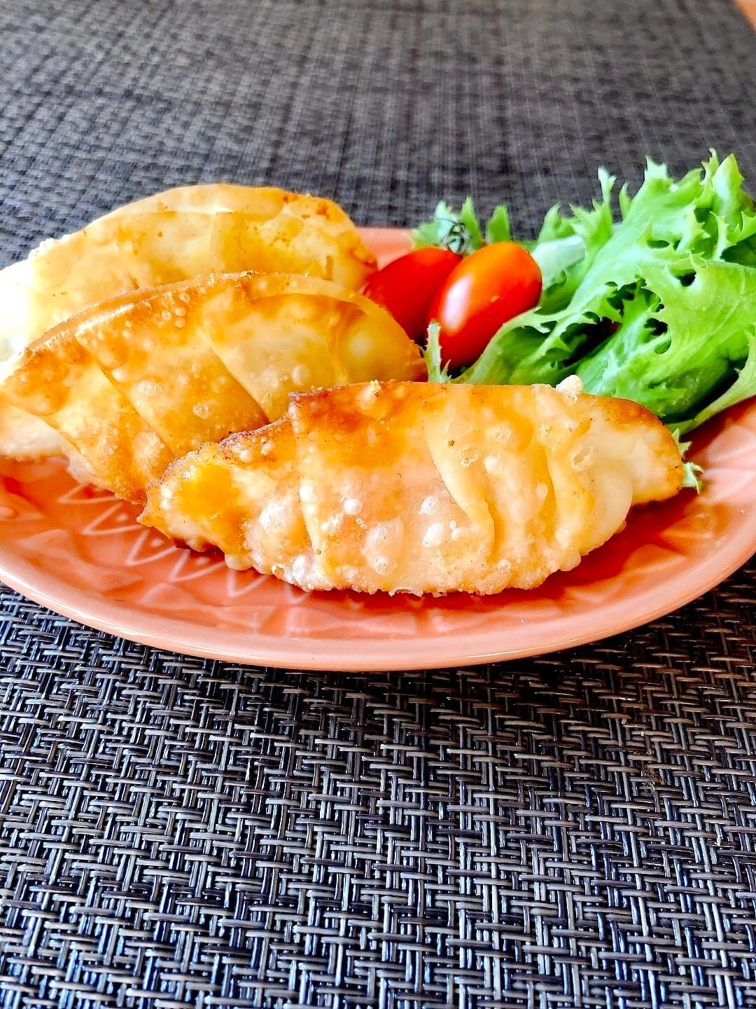 えびチリとチーズの揚げ餃子の完成写真