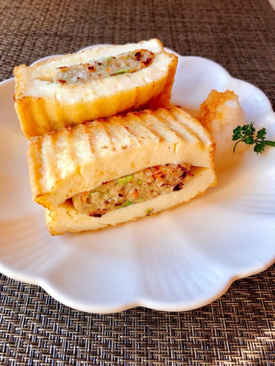 厚揚げの和風ハンバーグはさみ焼きの完成写真