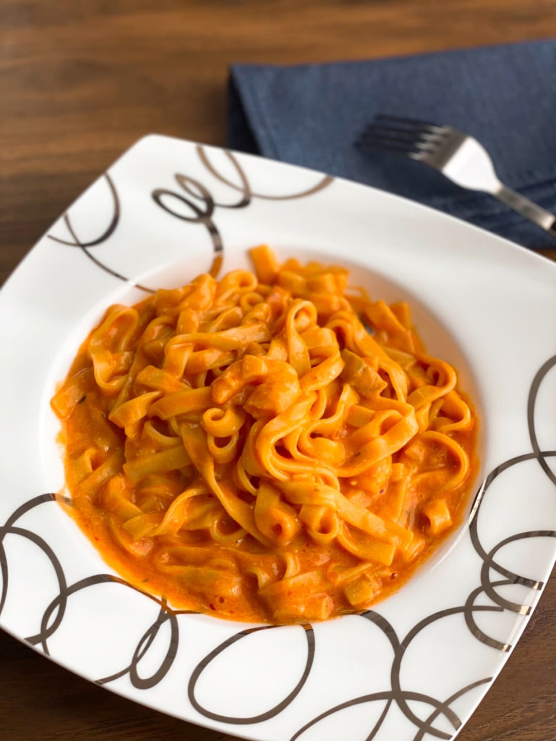 濃厚×濃厚チーズトマトパスタの完成写真