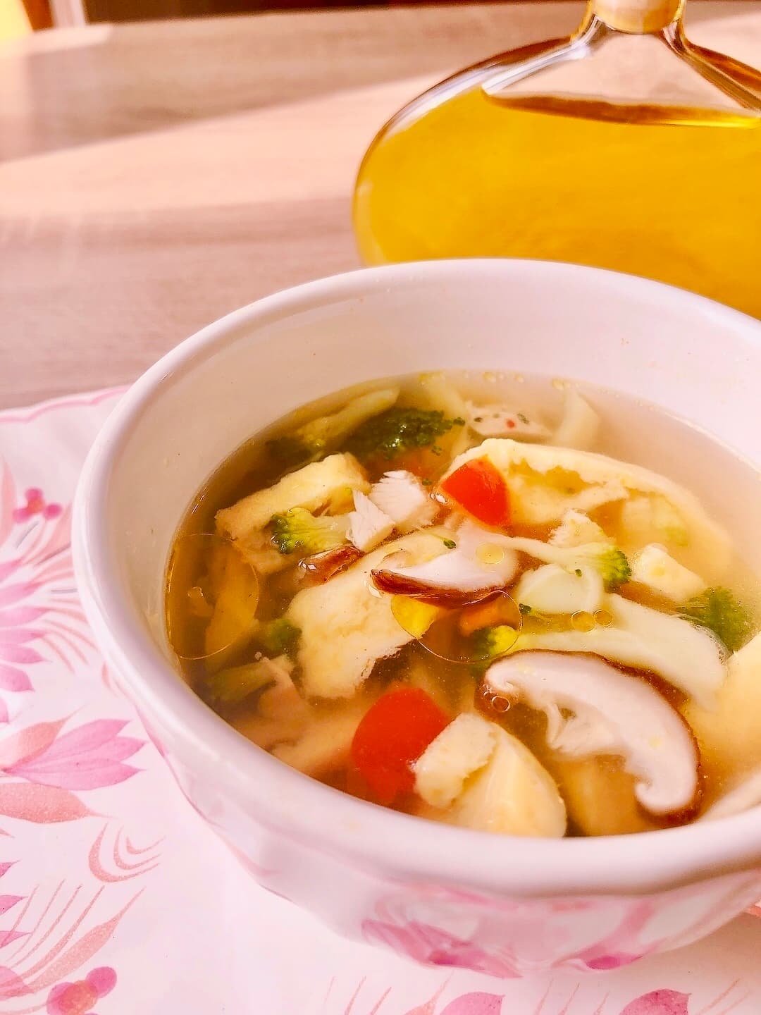 オムレツ入り野菜あんかけスープの完成写真