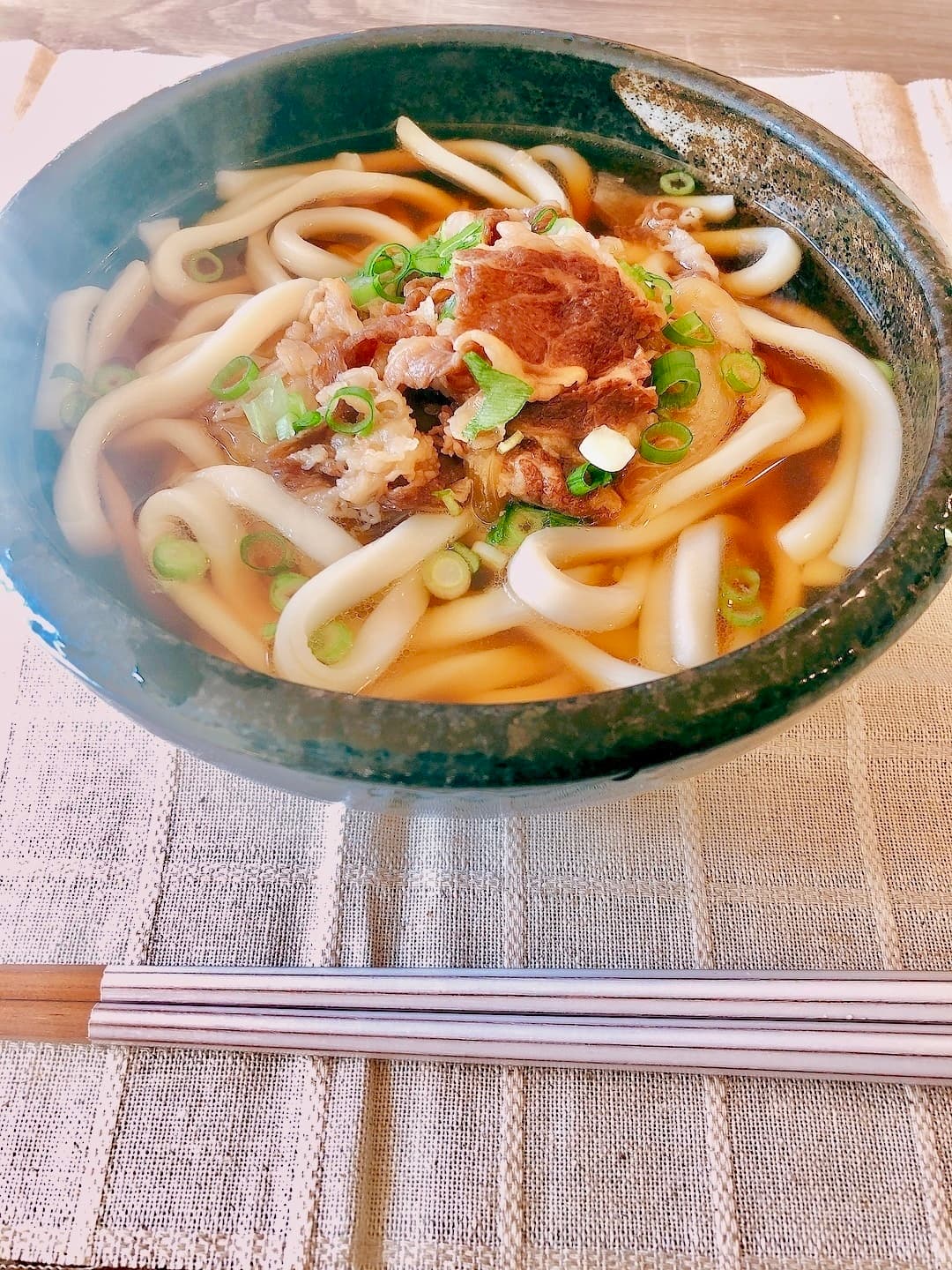 お手軽!肉うどんの完成写真