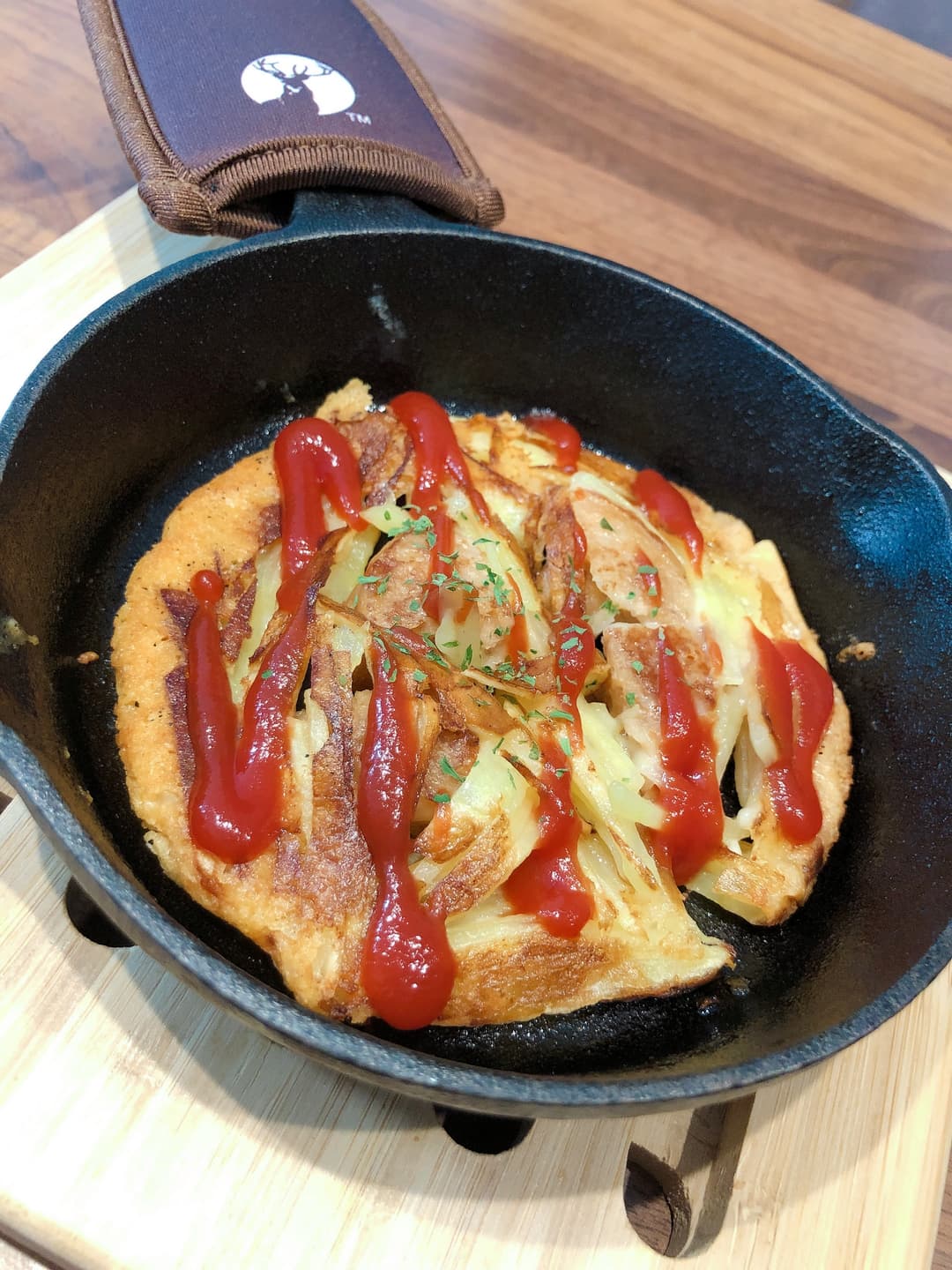 てりマヨとポテトのチーズガレットの完成写真