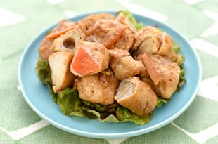 和風野菜の肉巻き オレンジマスタード煮の完成写真
