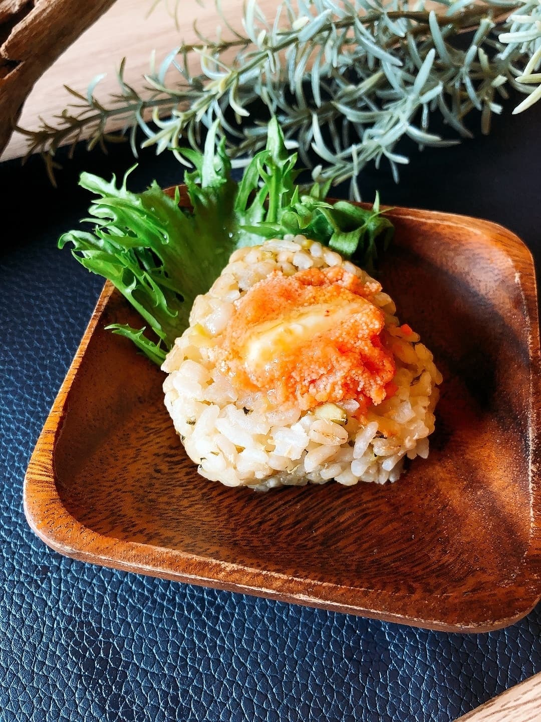 枝豆昆布の明太バターおにぎりの完成写真