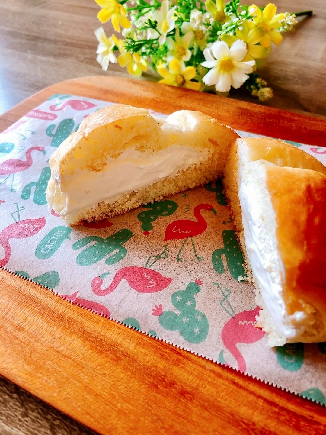 ホイップクリームパンの完成写真