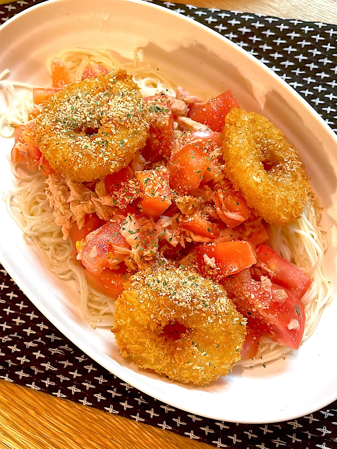 夏にぴったり☆トマツナそうめんの完成写真
