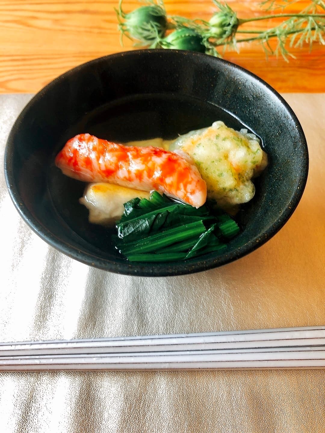 いかれんこん入り雑煮の完成写真