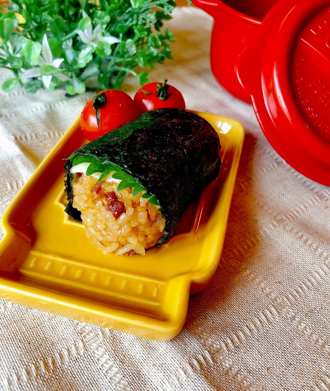 牛めししそチーズにぎりの完成写真