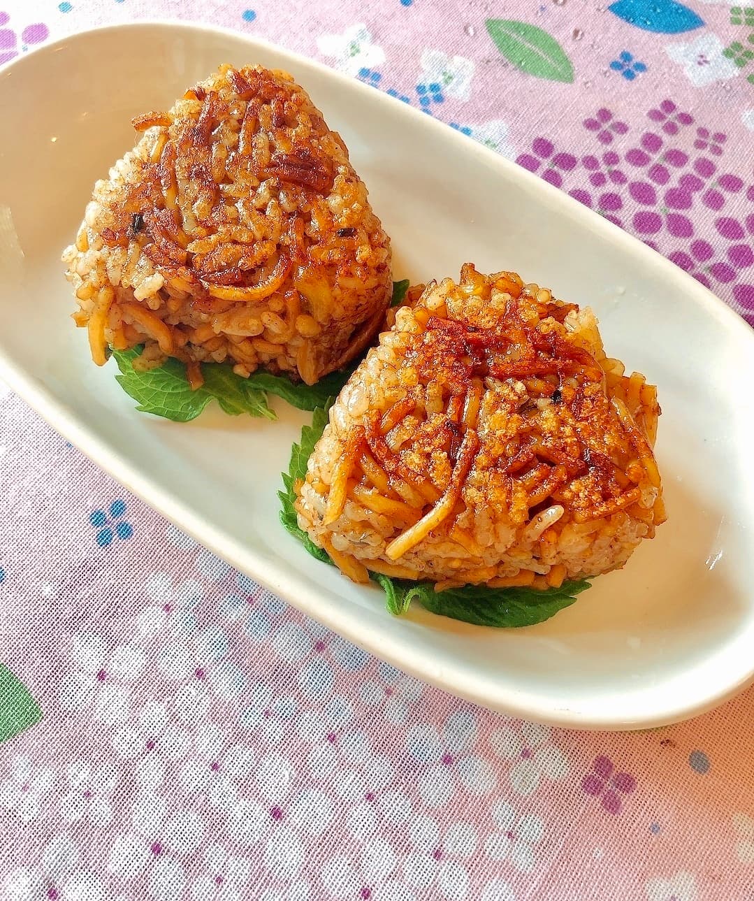そばめしの焼きおにぎりの完成写真
