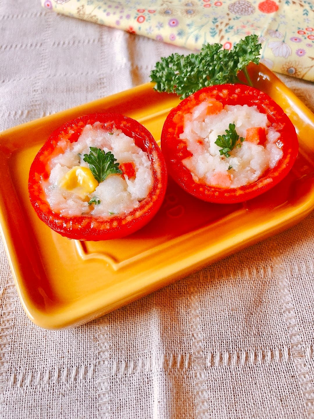 ポテトサラダのトマトカップの完成写真