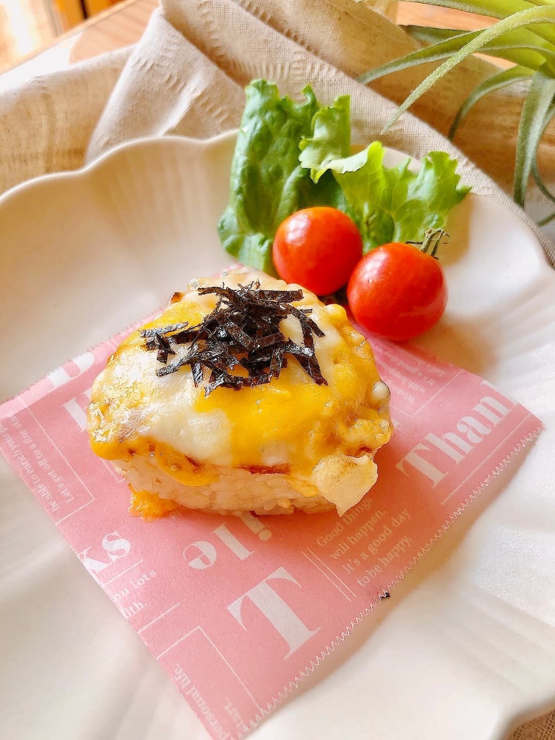 ツナマヨチーズ焼きおにぎりの完成写真