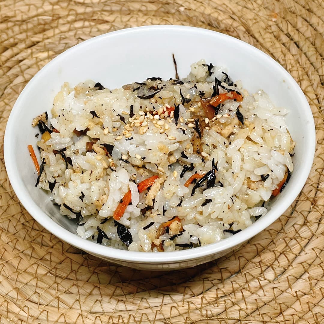 ひじきと鶏そぼろの混ぜご飯の完成写真