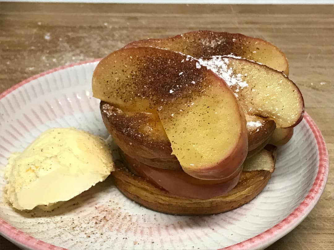 シナモン香る アップルカスタードケーキの完成写真