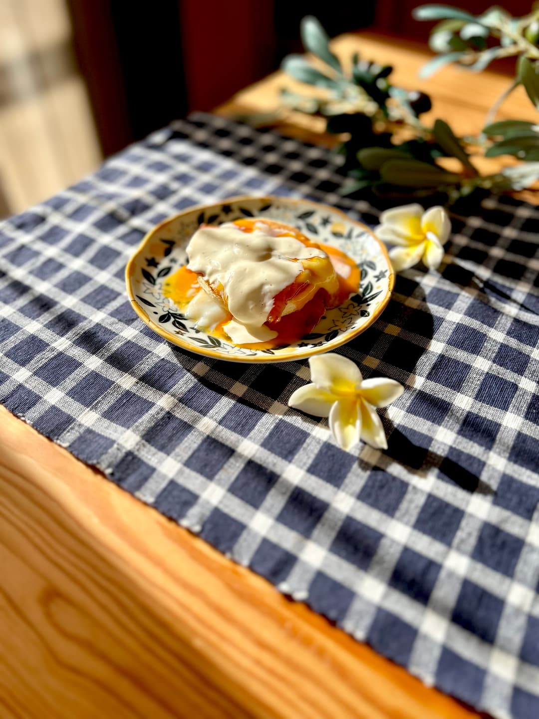 エッグベネティクトパンケーキの完成写真