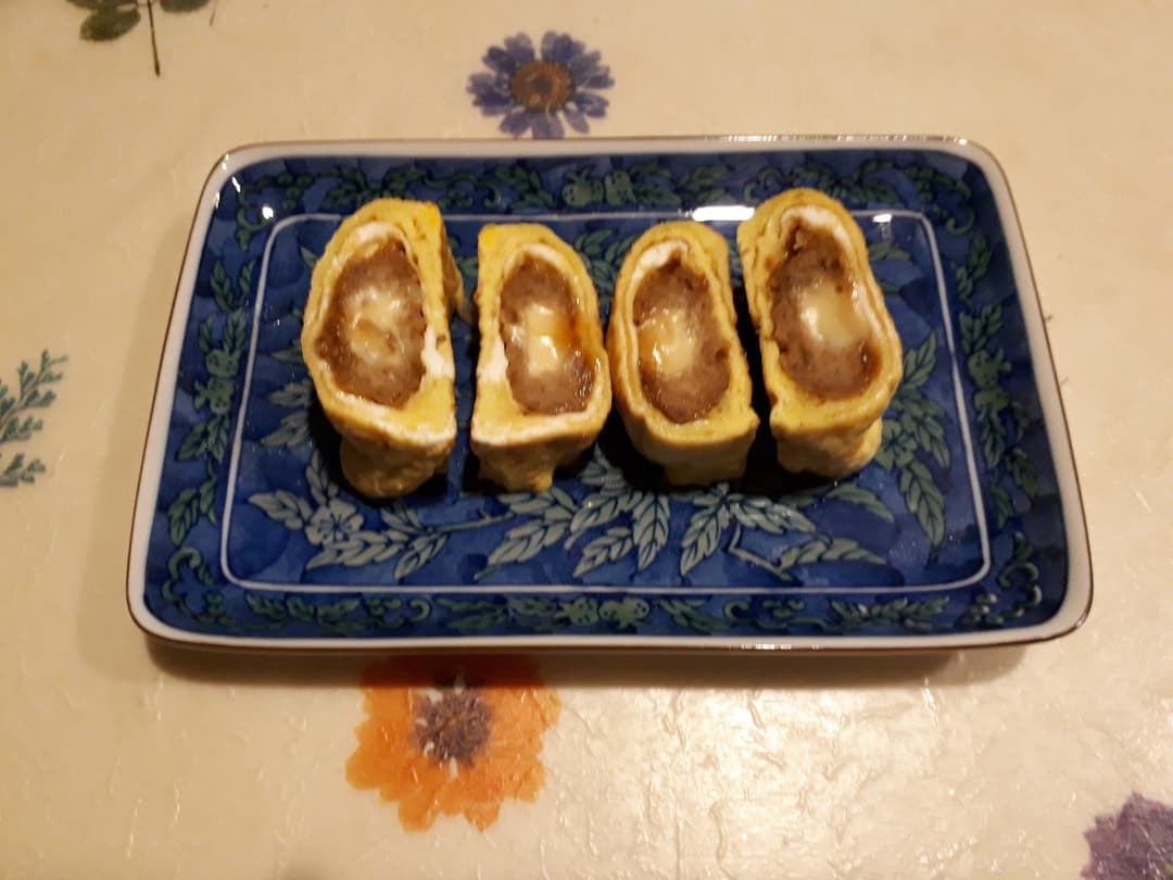 牛カルビの卵焼きの完成写真