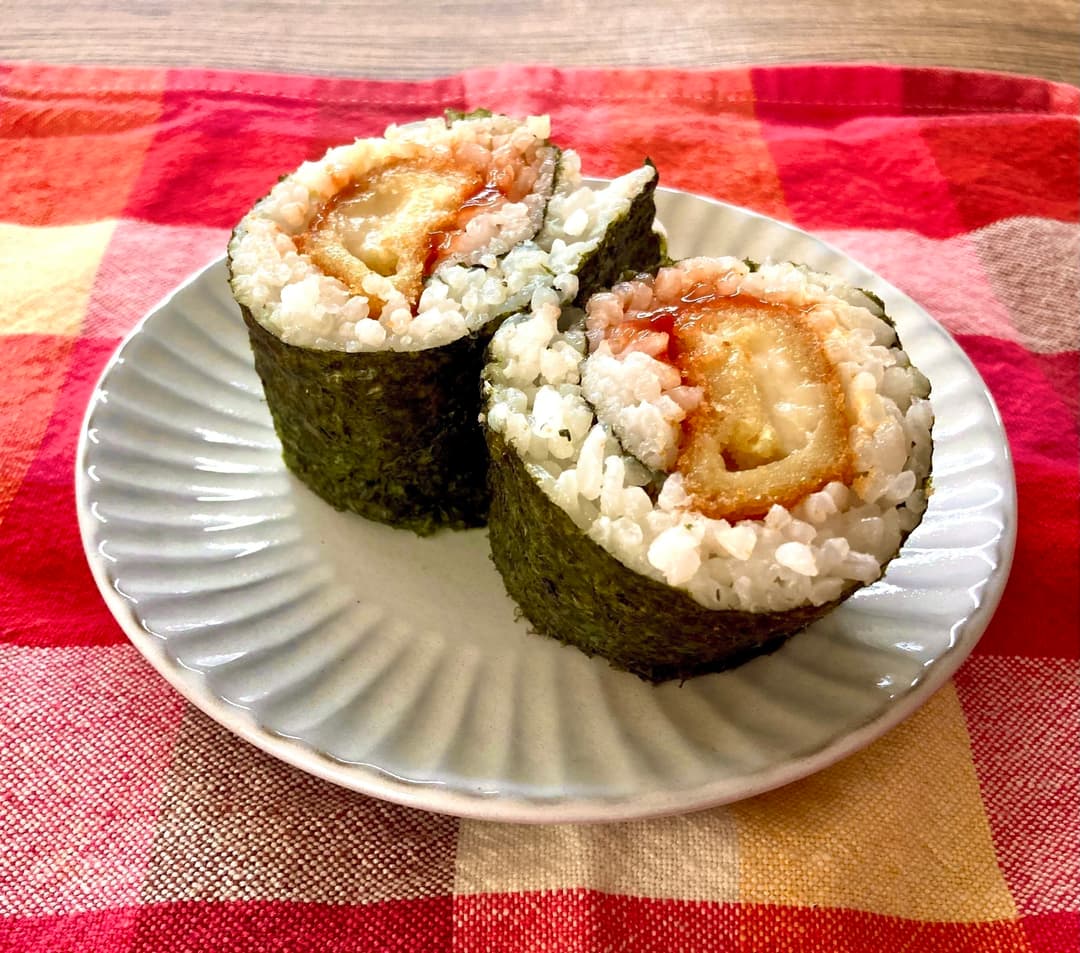 チーズハットグの海苔巻きの完成写真