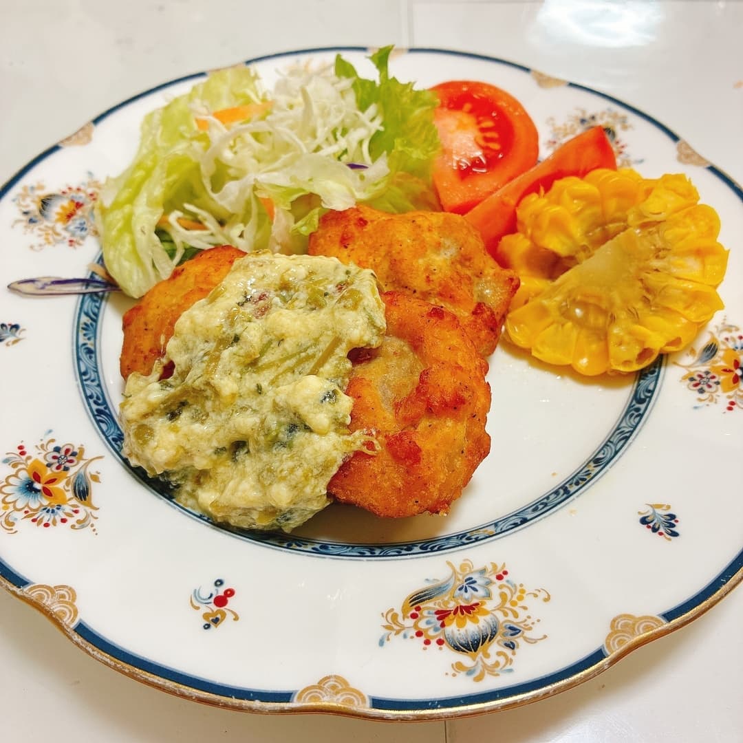 特からの豆腐ソースかけの完成写真