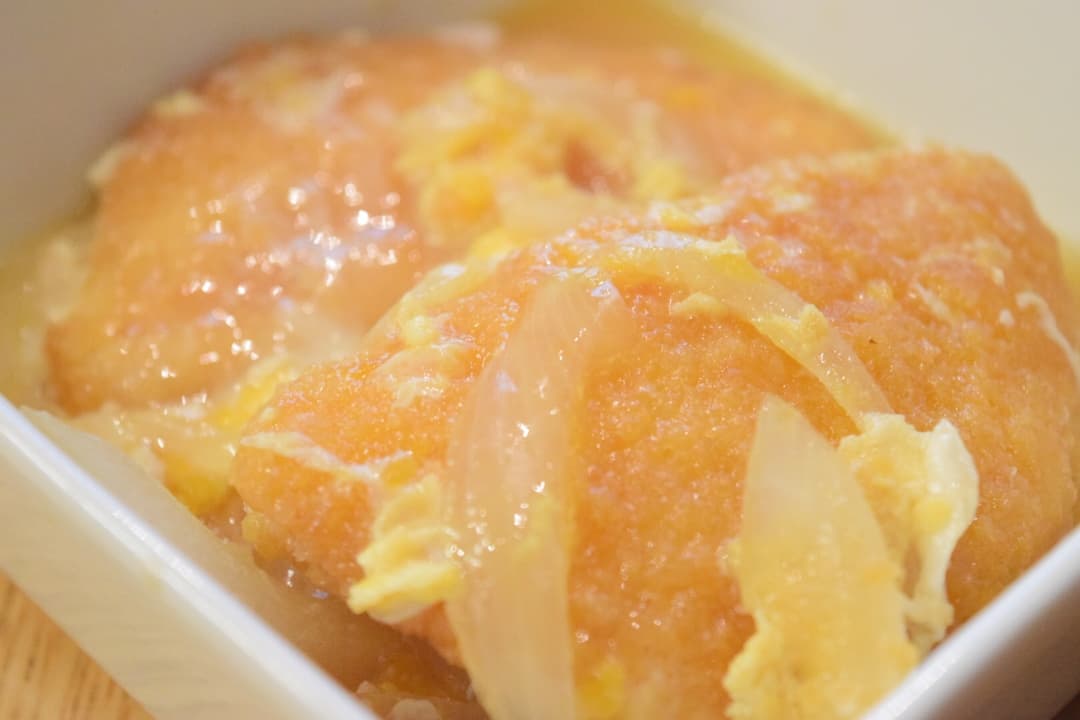 ハムカツの玉子とじ♫の完成写真