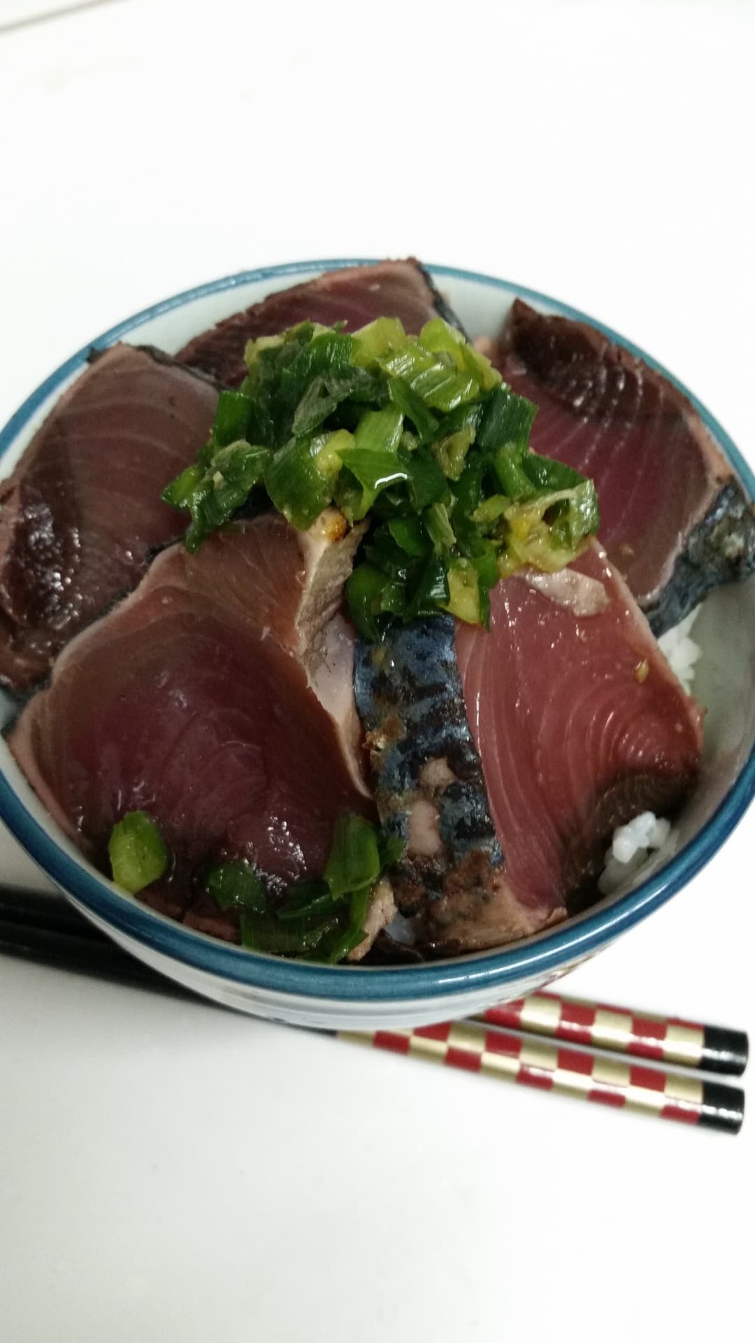 カツオの柚子ねぎ丼の完成写真