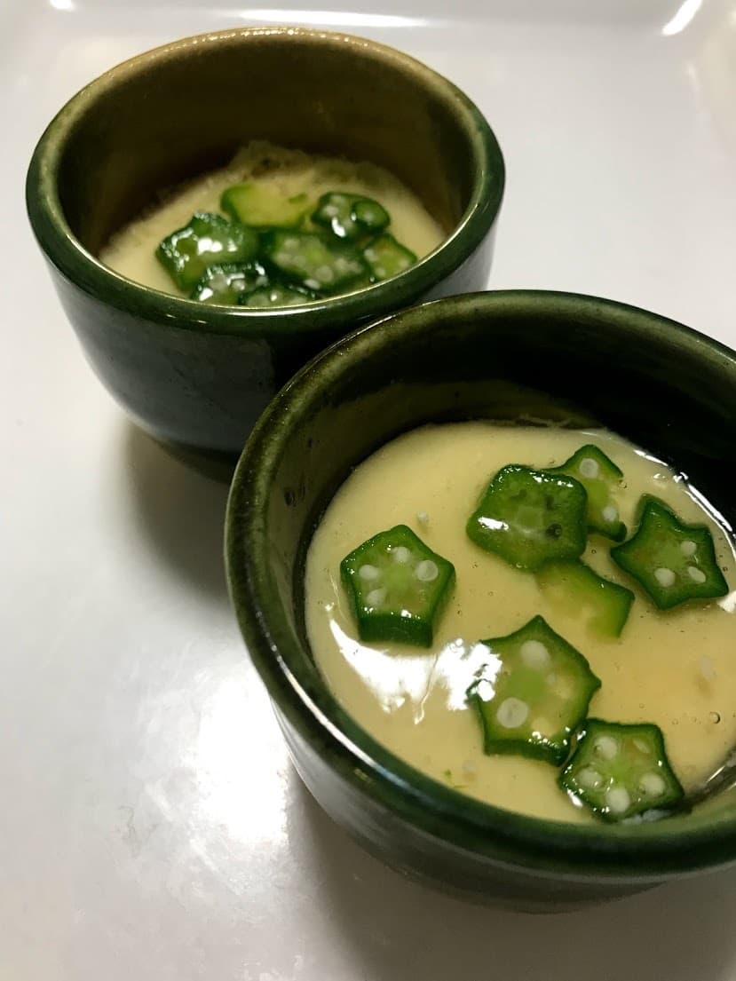 オクラ餡の茶わん蒸しの完成写真