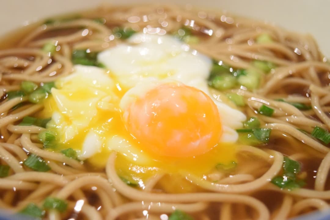 月見そば*の完成写真