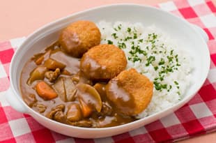 コロッケカレーライスの完成写真