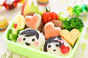 バレンタインお弁当の完成写真