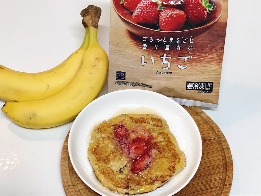 LAWSON いちごのバナナパンケーキの完成写真