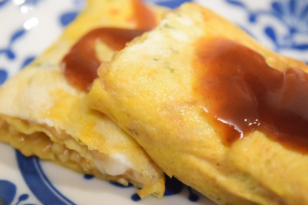 焼きそば入り✳︎たまご焼きの完成写真