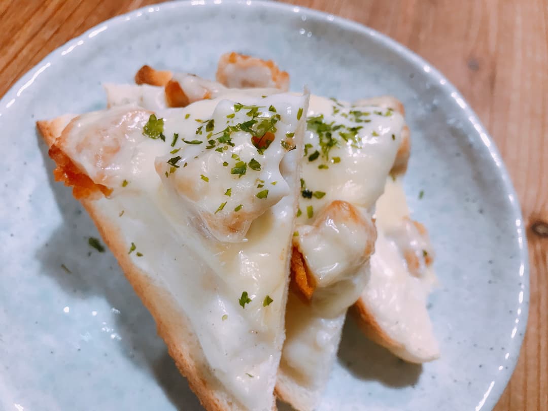 チキンクリームトーストの完成写真