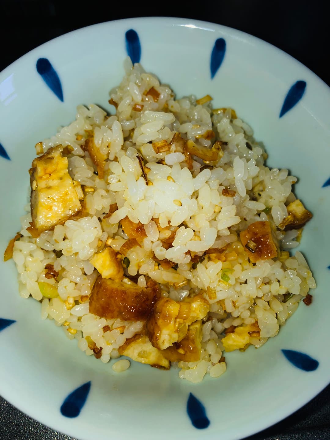 鶏つくねとネギ油の混ぜご飯の完成写真