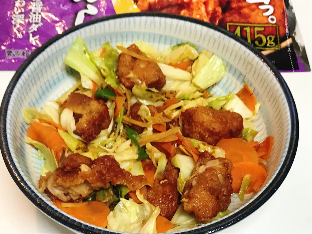特からの野菜炒めの完成写真