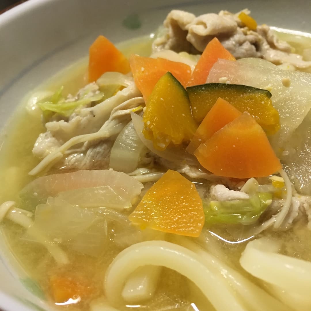 ほうとう風うどんの完成写真