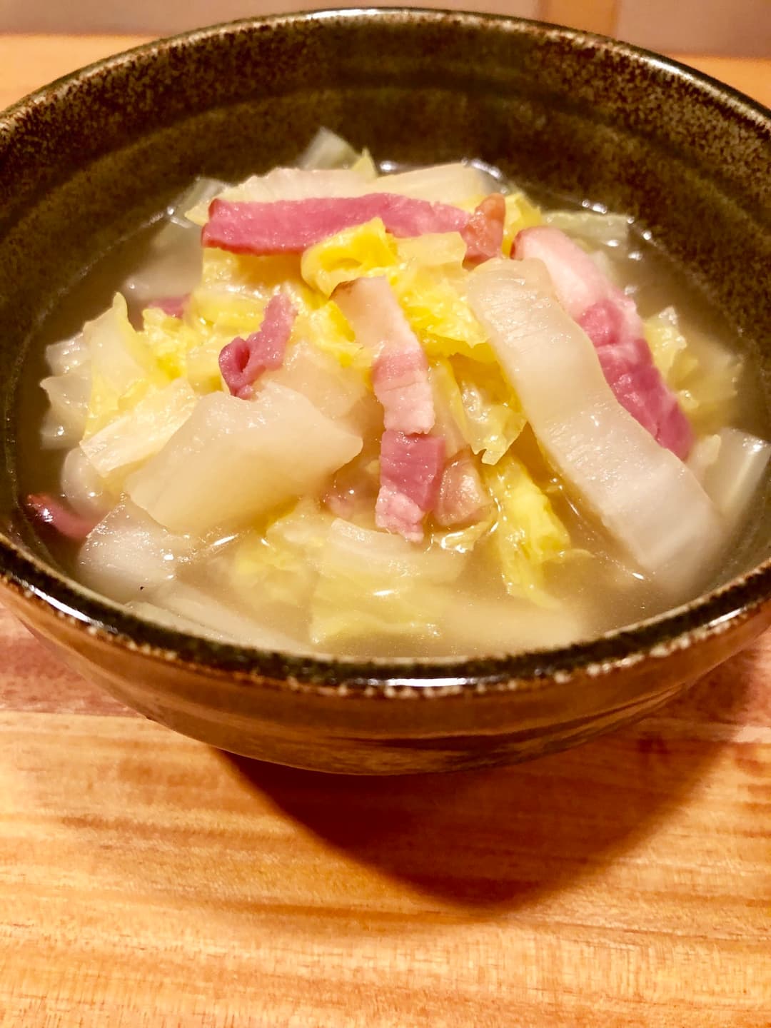 白菜とベーコンの和風煮の完成写真