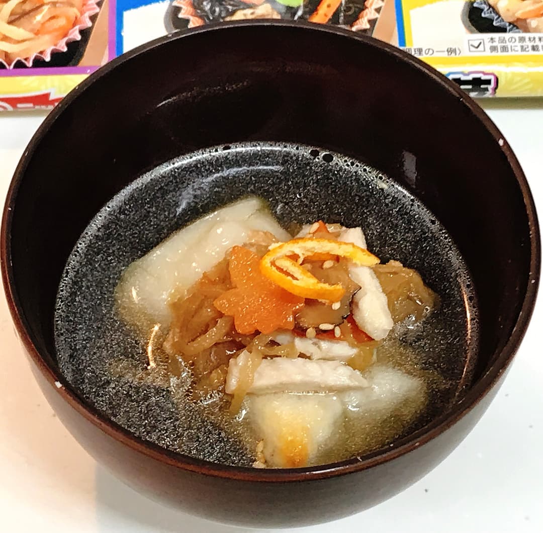 6種の和惣菜 鶏と切り干し大根のお雑煮の完成写真