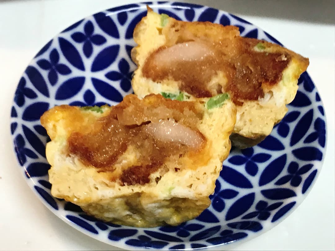 若鶏タツタのトースターたまご焼の完成写真