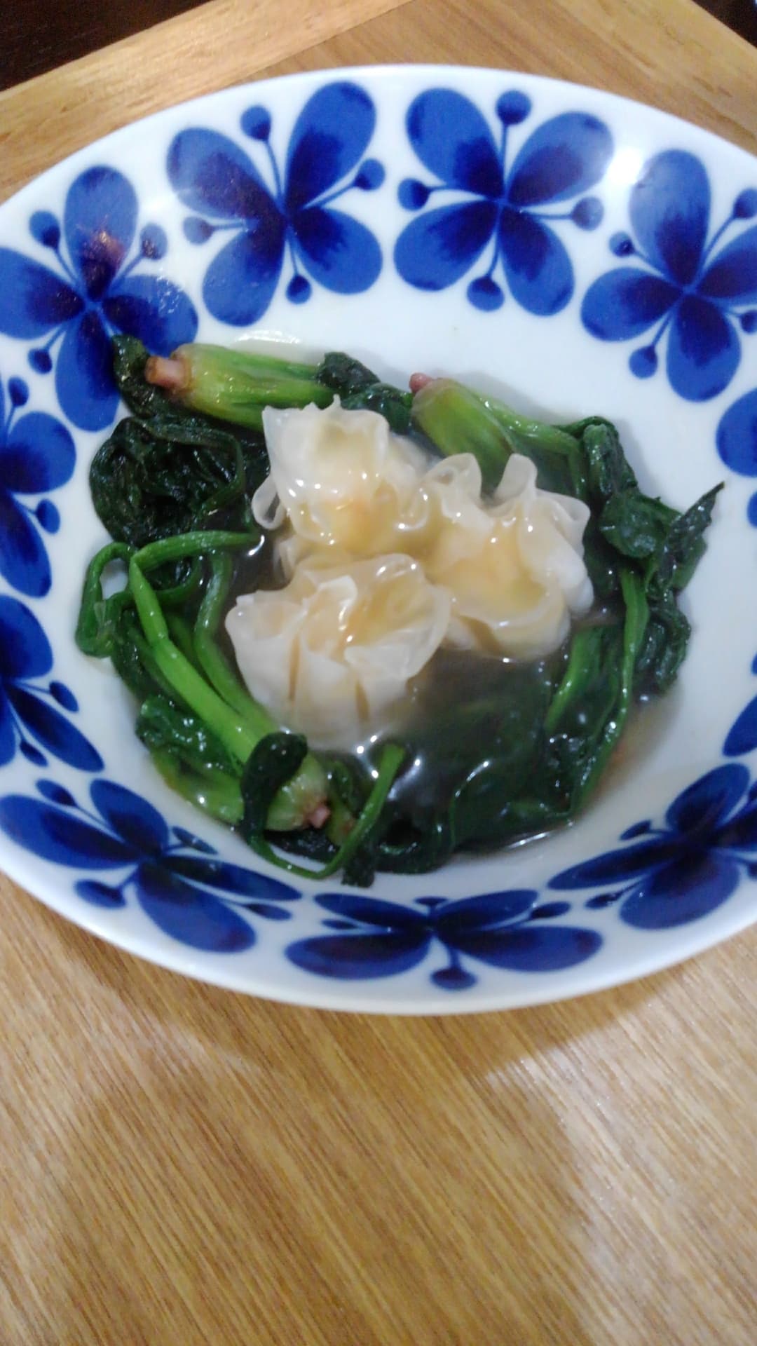 ほうれん草と甘えびシューマイのあんかけの完成写真