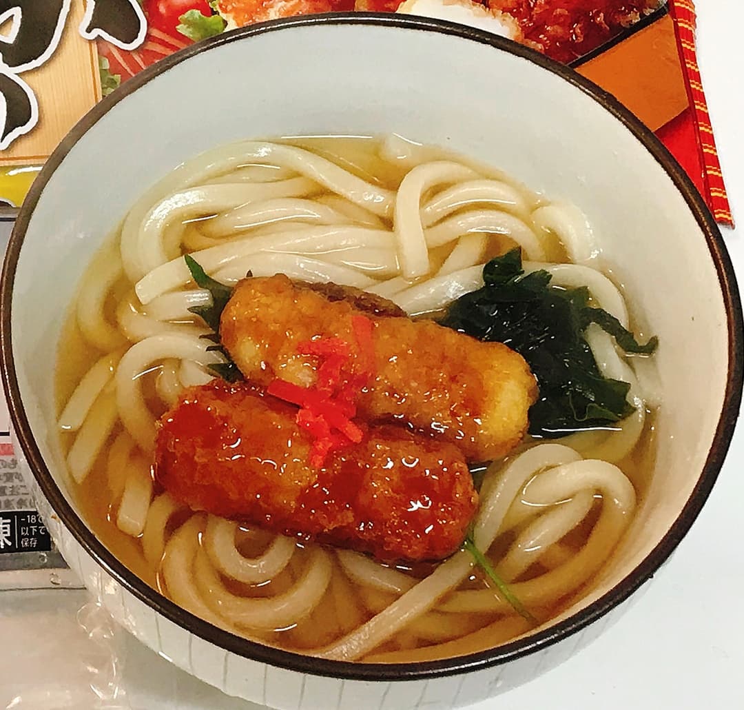 LAWSON いか天うどんの完成写真