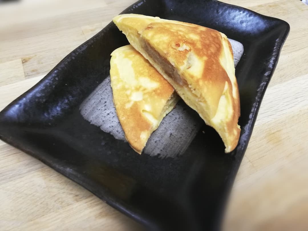 ホットケーキのコロッケホットサンドの完成写真