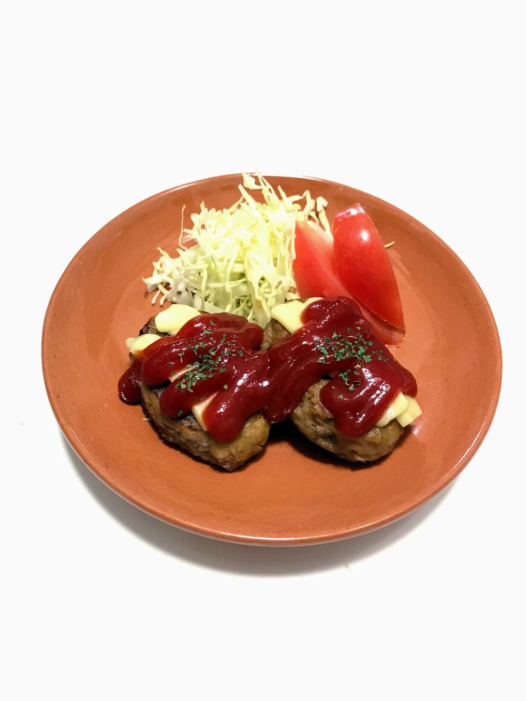 ミニハンバーグのチーズトッピングの完成写真