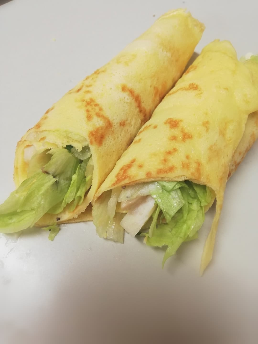 サラダチキンクレープの完成写真
