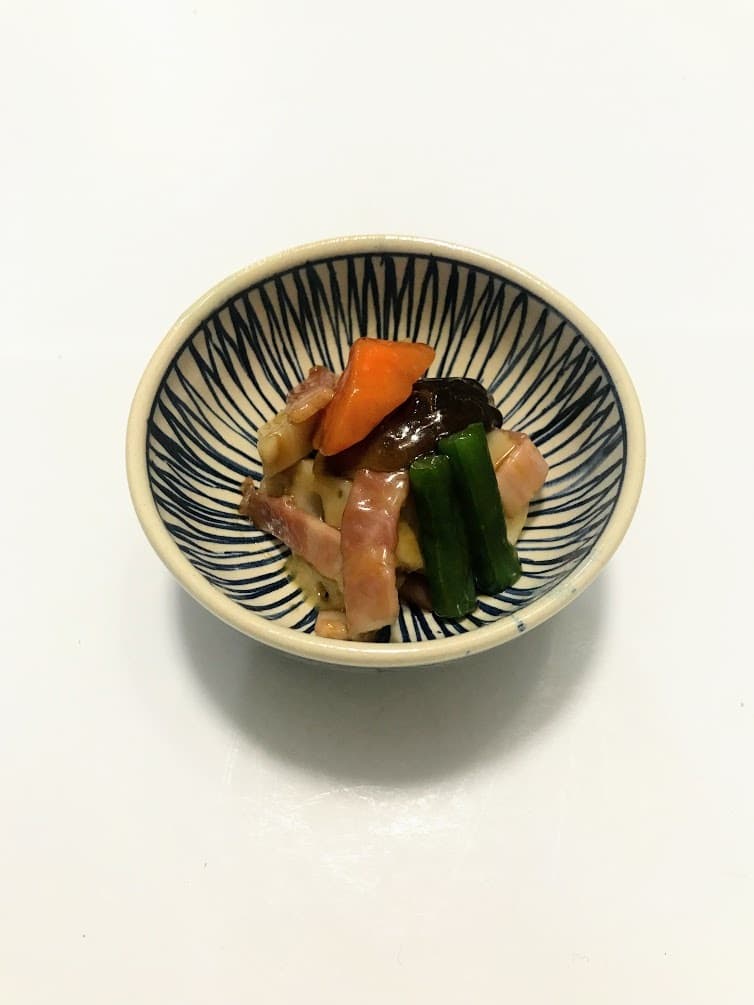 和風野菜の甘酢餡かけの完成写真