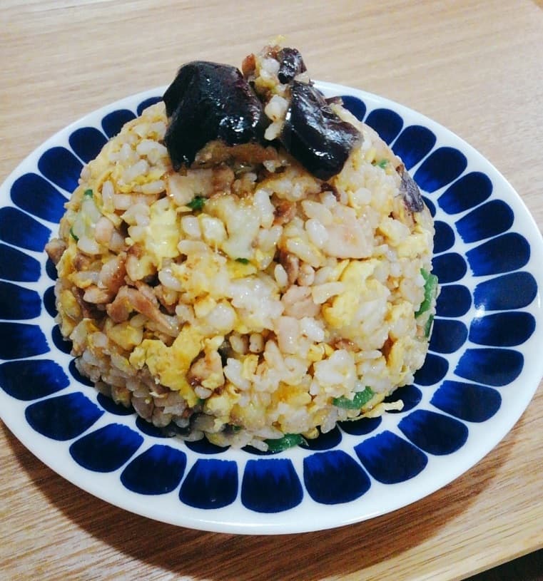 麻婆茄子チャーハンの完成写真