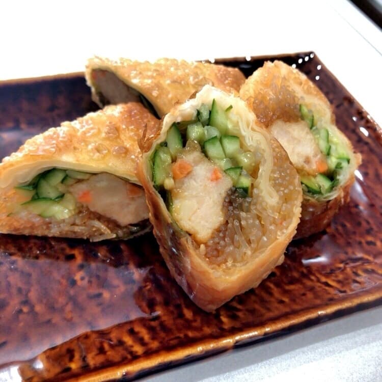 スティックチキンで満足春巻き♪の完成写真